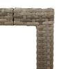 vidaXL Gartentisch mit Akazienholz-Platte Grau 90x90x75 cm Poly Rattan