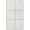 vidaXL Walk-in Duschwand Gold 115 x 195 cm Geh&auml;rtetes Glas