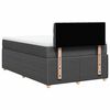 vidaXL Boxspringbett mit Matratze Dunkelgrau 120x190 cm Stoff