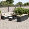 vidaXL Gartensofa-set 11 pcs Schwarz Poly-Rattan