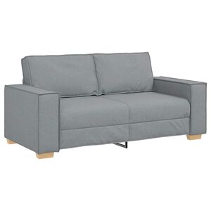 vidaXL 2-Sitzer Sofa Hellgrau 140 cm Stoff