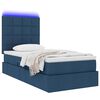 vidaXL Bett mit Stauraum und LED mit LED Blau 90 x 190 cm Polyester