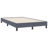vidaXL Boxspringbett mit Matratze & LED Dunkelgrau 120x220 cm Samt