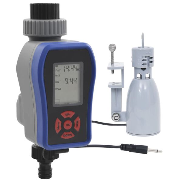 vidaXL Digitale Bewässerungsuhr mit Einzelauslass und Regensensor