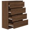 vidaXL Sideboard Braun Eichen-Optik 80x35x99 cm Holzwerkstoff