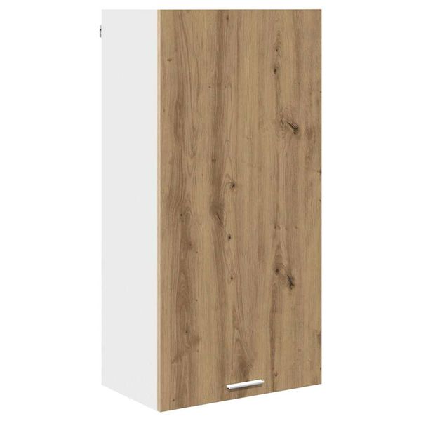 vidaXL H&auml;ngeschrank mit T&uuml;r Artisan-Eiche und Wei&szlig; 50 x 31 x 100 cm