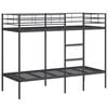vidaXL Etagenbett ohne Matratze Schwarz 75x190 cm Stahl