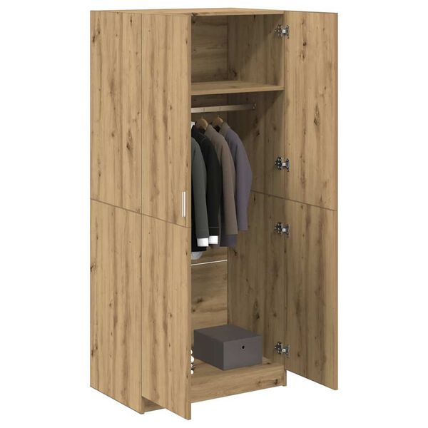vidaXL Kleiderschrank Artisan-Eiche 90x52x200 cm Holzwerkstoff