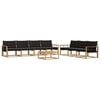 vidaXL Outdoor-Sofagarnitur 8 pcs Wei&szlig; und Schwarz