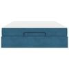 vidaXL Bettgestell mit Matratze mit Matratze 2 pcs Blau Samt