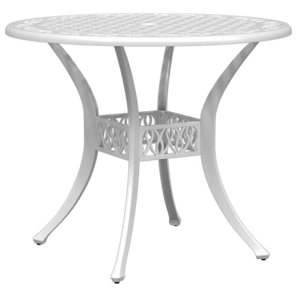 vidaXL 3-tlg. Bistro-Set Weiß Aluminiumguss