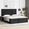 vidaXL Ottoman-Bett mit Matratzen & LEDs Schwarz 160x200 cm Kunstleder