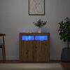vidaXL Sideboard mit LED-Leuchten Artisan-Eiche 80x35x75 cm