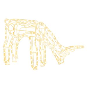 vidaXL LED-Silhouette Rentier Warmwei&szlig; 73x31x45 cm