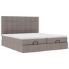 vidaXL Ottoman-Bett mit Matratzen Taupe 180x200 cm Stoff