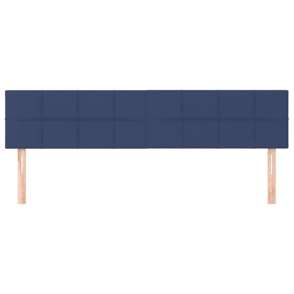 vidaXL Kopfteile Blau 180x5x78/88 cm Stoff