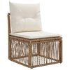 vidaXL Armfreies Sofa Beige Poly-Rattan