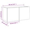 vidaXL TV-Wandschrank mit LED-Leuchten Betongrau 80x35x41 cm