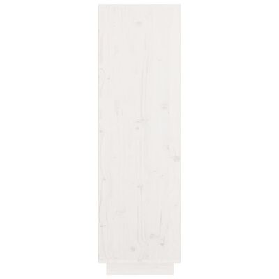 vidaXL Highboard Weiß 74x35x117 cm Massivholz Kiefer