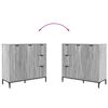 vidaXL Sideboard Graues Sonoma 89,5 x 33 x 82 cm Holzwerkstoff