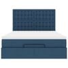 vidaXL Ottoman-Bett mit Matratze Blau 140x200 cm Stoff