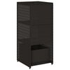 vidaXL Gartenschrank Schwarz 50x55x115 cm Poly Rattan