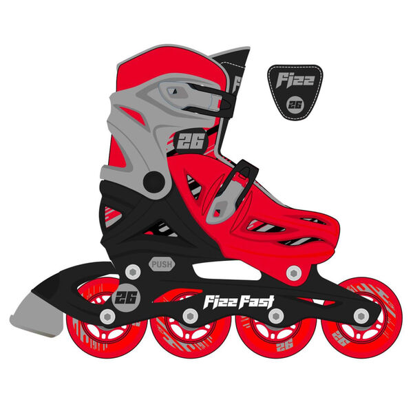 Street Surfing Inline-Skates Fizz Rot und Schwarz S 31-34