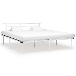 vidaXL Bettgestell Wei&szlig; Metall 180x200 cm