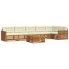 vidaXL Outdoor-Sofagarnitur mit Kissen 7 pcs Natur und Creme