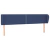 vidaXL Kopfteil mit Ohren Blau 203x23x78/88 cm Stoff