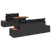 vidaXL Gartensofa-set 6 stk. Schwarz 100 x 55 x 73 cm
