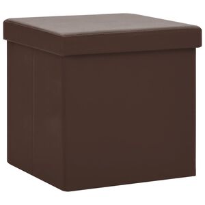 vidaXL Hocker mit Stauraum Braun PVC