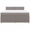 vidaXL Boxspringbett mit Matratze Taupe 180x200 cm Stoff