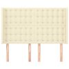 vidaXL Kopfteil mit Ohren Creme 147x16x118/128 cm Kunstleder