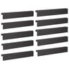 vidaXL Garten-Abdeckprofil 10 stk. 100 x 10 x 15 cm Stahl Schwarz