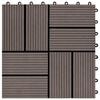 vidaXL Terrassenfliese 11 pcs Dunkelbraun 30 x 30 cm WPC