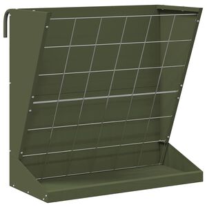 vidaXL Heu Futterspender Olivgr&uuml;n 71 x 33 x 70 cm 5 kg