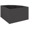 vidaXL Eckpflanzer Schwarz 60 x 60 x 35 cm Stahl