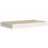 vidaXL Schweberegale 2 Stk. Eichen-Optik und Wei&szlig; 50x23x3,8 cm MDF