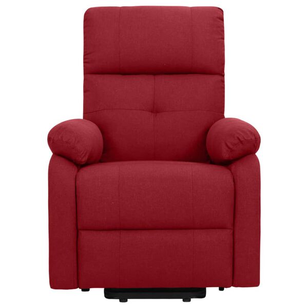 vidaXL Massagesessel mit Aufstehhilfe Weinrot Stoff