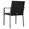 vidaXL Gartenst&uuml;hle mit Kissen 2 Stk. Schwarz 56x59x84 cm Poly Rattan