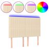 vidaXL LED Kopfteil Creme 144x5x118/128 cm Stoff