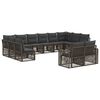 vidaXL Gartensofa-set 12 stk. 12-Sitzer Grau und Dunkelgrau