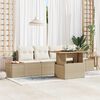 vidaXL Garten Essgruppe mit Kissen mit Kissen 5 pcs Beige und Creme