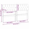 vidaXL Gepolstertes Kopfteil Hellgrau 135 cm Massives Kiefernholz