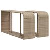 vidaXL 10-tlg. Garten-Sofagarnitur mit Kissen Beige Poly Rattan