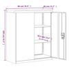 vidaXL Aktenschrank Wei&szlig; 90x40x145 cm Stahl