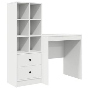 vidaXL Schreibtisch Wei&szlig; 115,5 x 50 x 127 cm 2 stk.