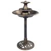 vidaXL Vogelbad mit Springbrunnen Bronzen 50×91 cm Kunststoff