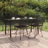 vidaXL 5-tlg. Garten-Essgruppe Schwarz Poly Rattan